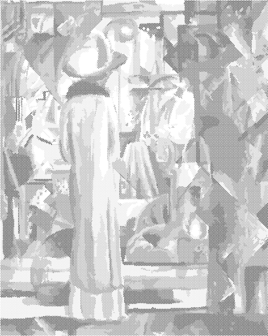 Punktmalerei - GROSSES HELLES SCHAUFENSTER (AUGUST MACKE)