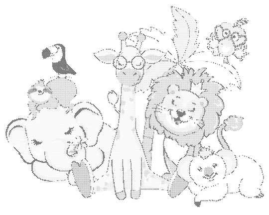 Punktmalerei - GIRAFFE, ELEFANT, LÖWE, KOALA, TUKAN UND ANDERE TIERE