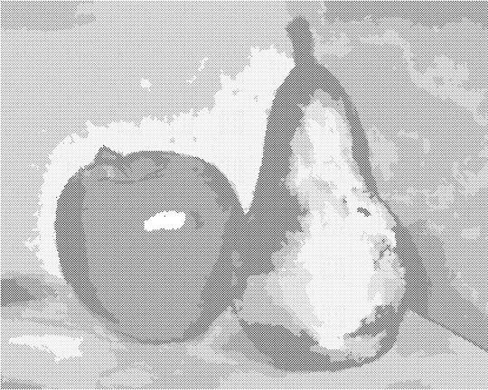 Punktmalerei - APFEL UND BIRNE
