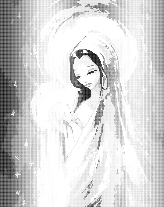 Punktmalerei - DER KLEINE JESUS CHRISTUS UND MARIA