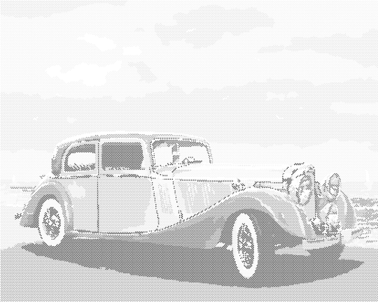 Punktmalerei - RETRO AUTO AM MEER