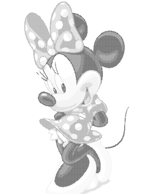 Punktmalerei - DIE SCHÜCHTERNE MINNIE