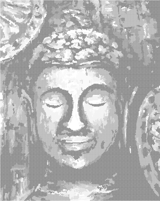 Punktmalerei - BUDDHA IN FARBEN