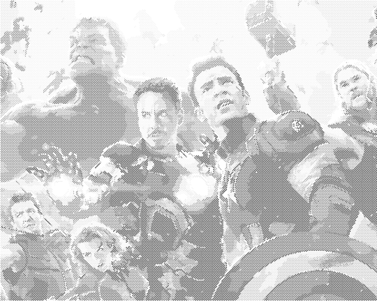 Punktmalerei - AVENGERS AUF IN DEN KAMPF