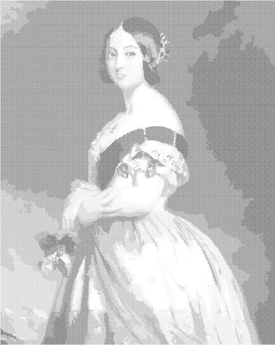 Punktmalerei - KÖNIGIN VICTORIA (F. X. WINTERHALTER)