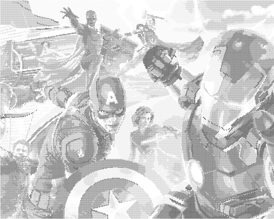 Punktmalerei - AVENGERS UND STARK-TURM